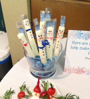 Cheese Stick Snowmen